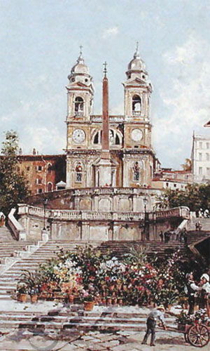 Antonietta Brandeis,Les escaliers de la Place d'Espagne (1878-1893, date indéterminée)